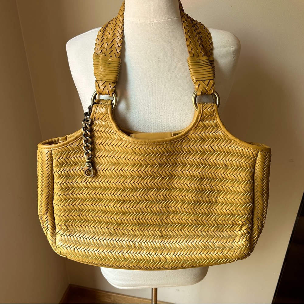 Woven Leather Handbag by Donald J. Pliner